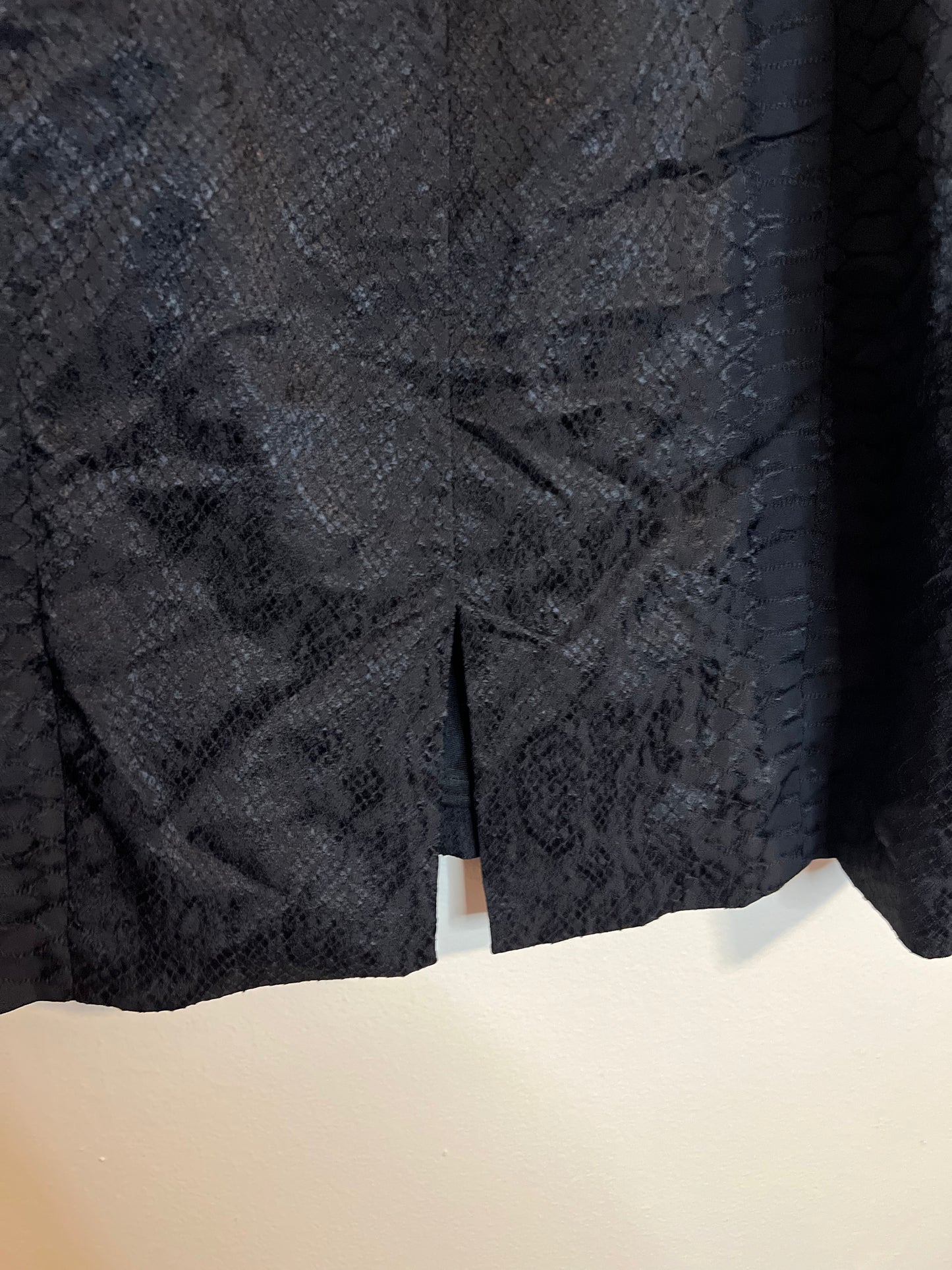 Lane Bryant Black Mini Snakeskin Print Skirt