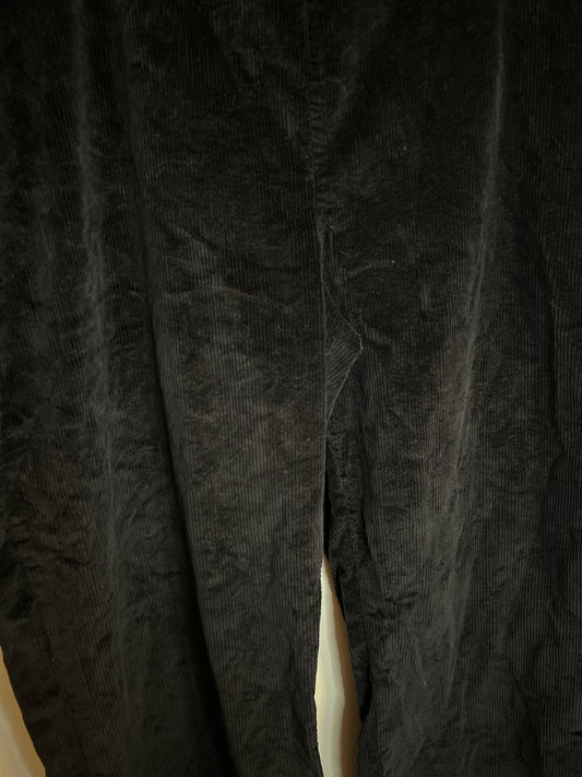 BP. Black Corduroy Wide Leg Pants With Side Zipper