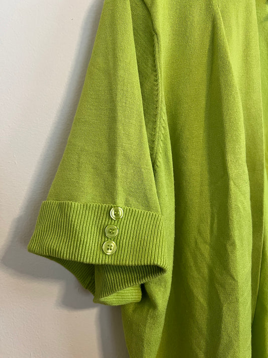 Avenue Lime Green Cardigan Sweater