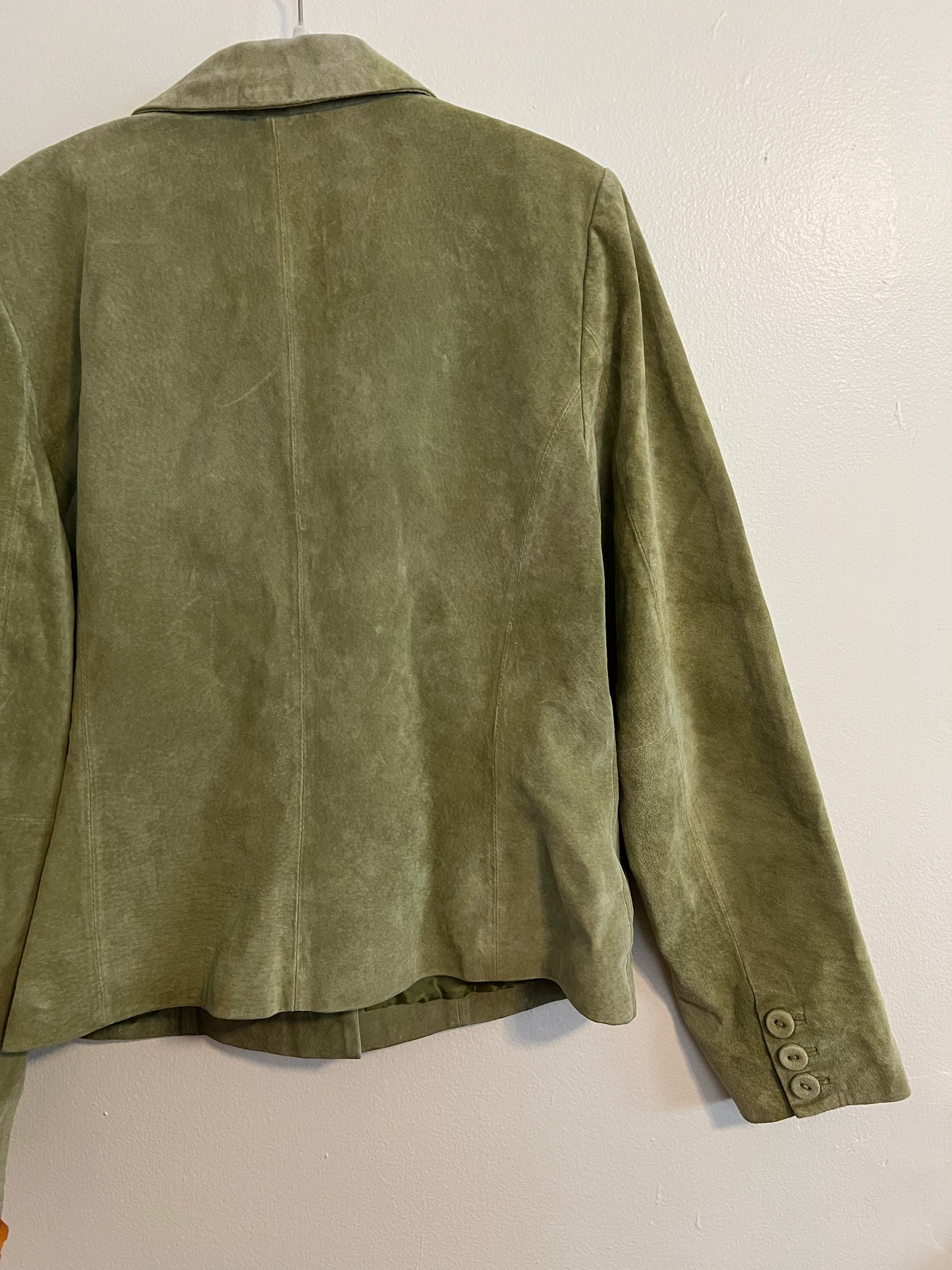 Alfani Green Suede Leather Jacket
