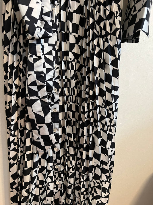 Eloquii Black and White Maxi Dress
