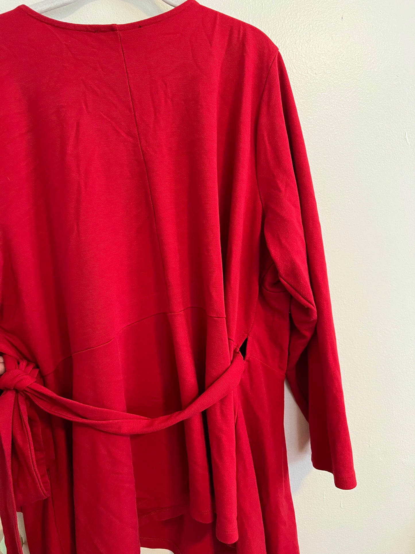 Eloquii Red Wrap Sweater