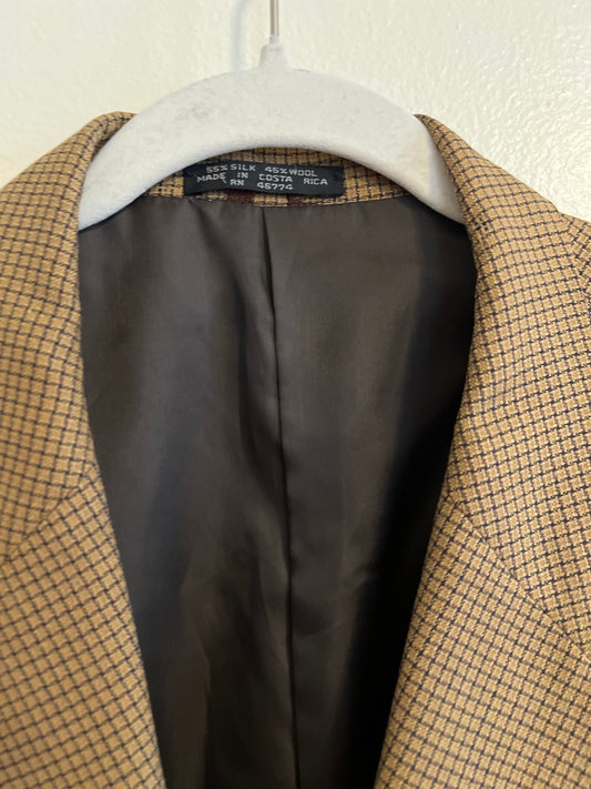 Via Roma Tan Wool&Silk Blazer