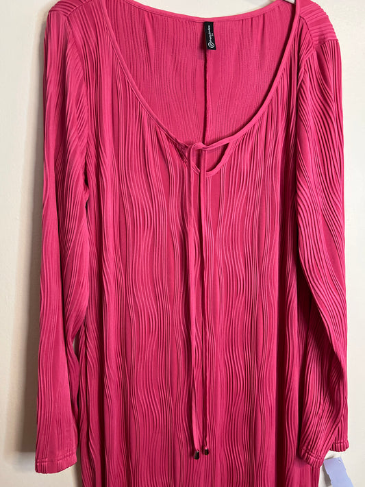 Pretty Garden Pink Textured Maxi Dress