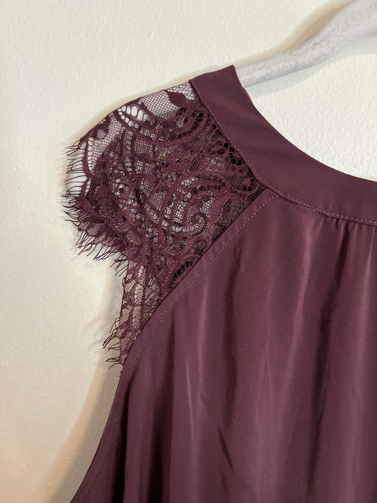Torrid Purple Tank with Lace Detail