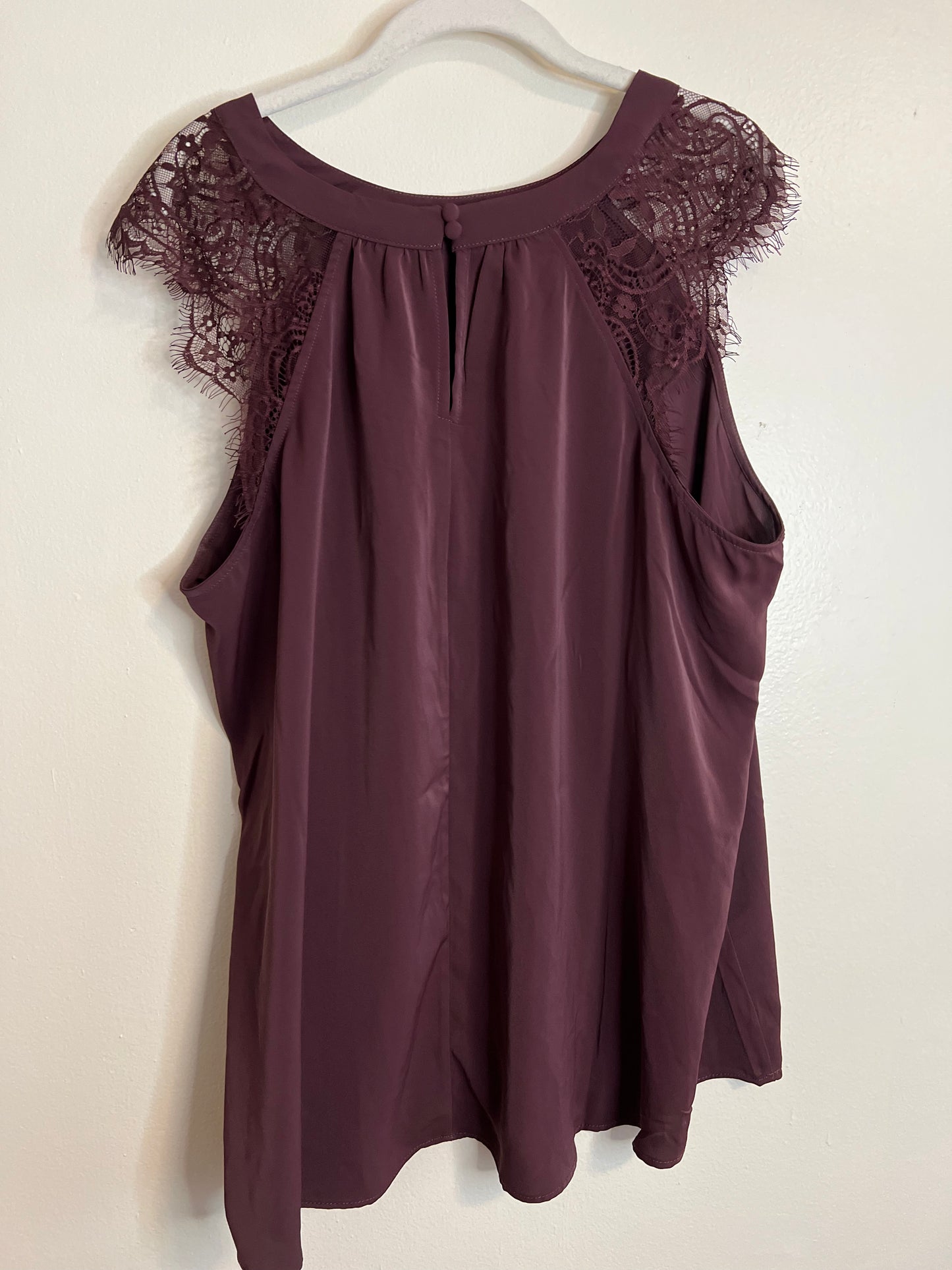 Torrid Purple Tank with Lace Detail