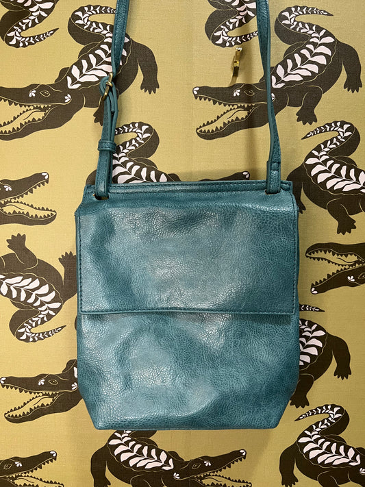 Joy Susan Teal Leather Crossbody