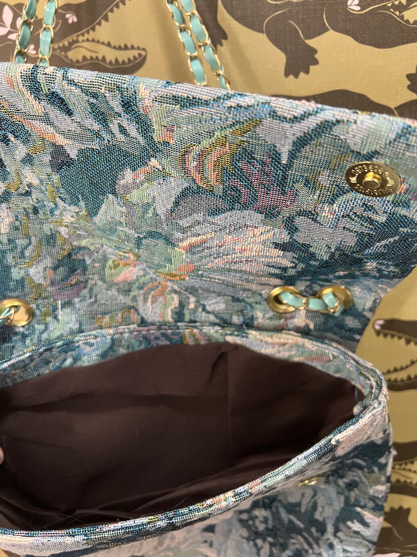 Blue Floral "Grandma" Bag