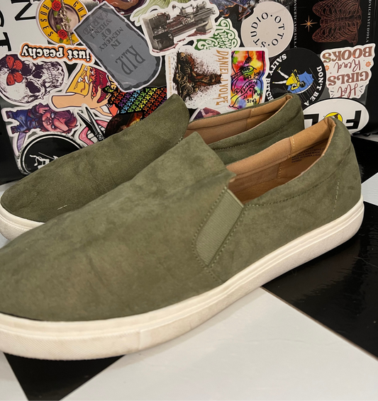 Lane Bryant Green Suede Shoes