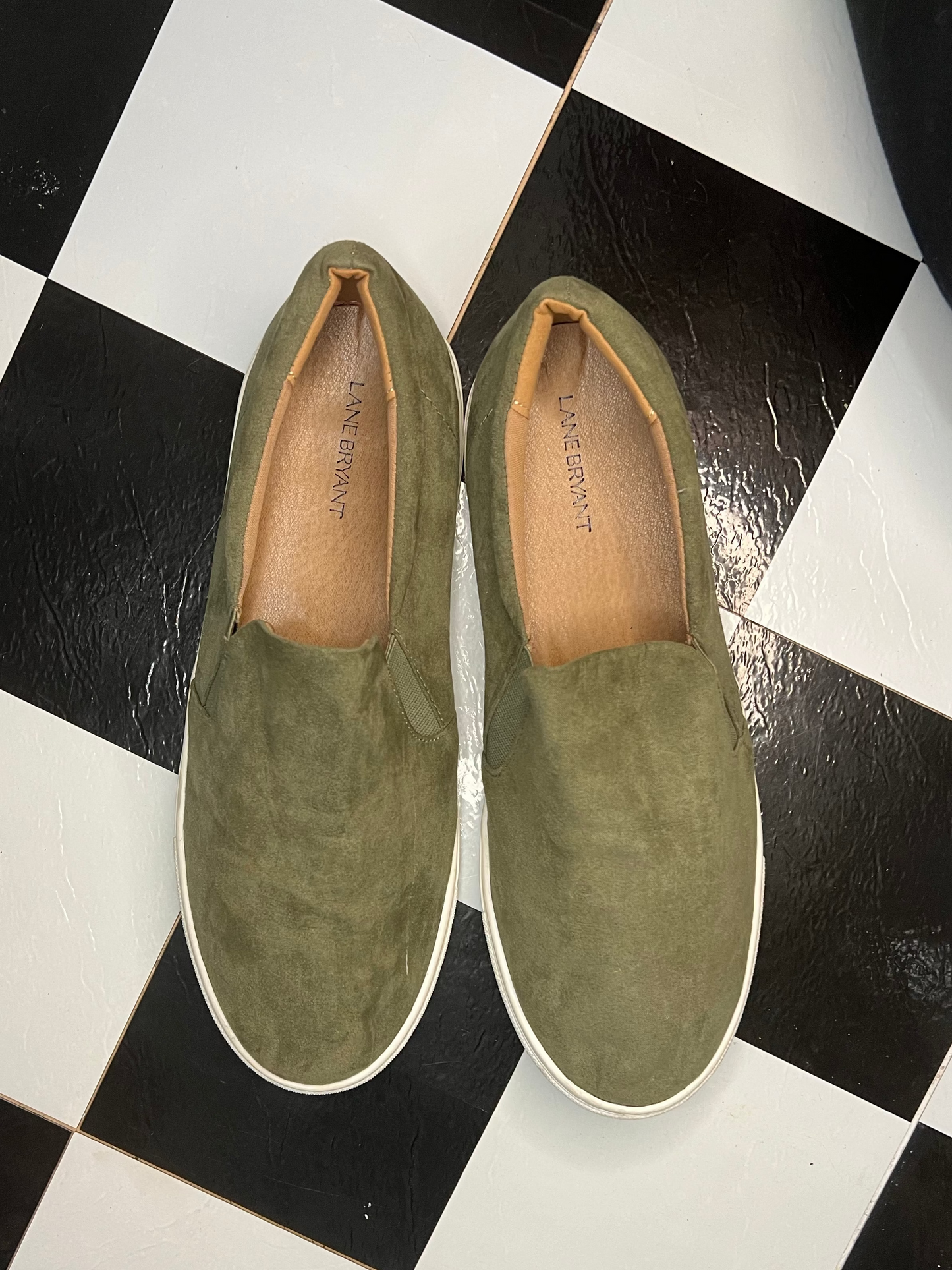 Lane Bryant Green Suede Shoes