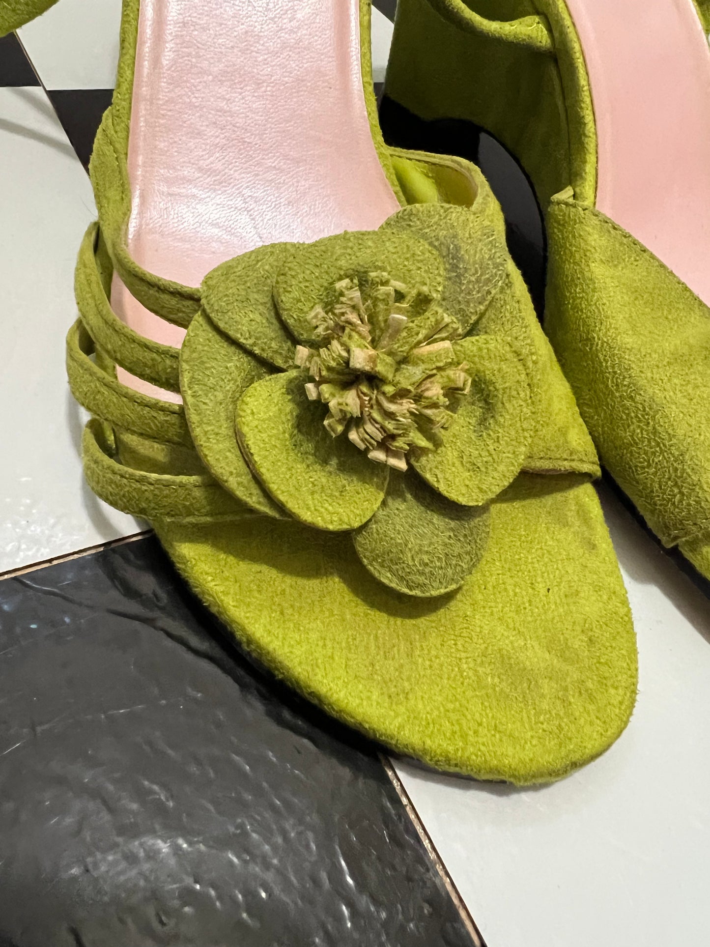 Classique Green Wedge Heels