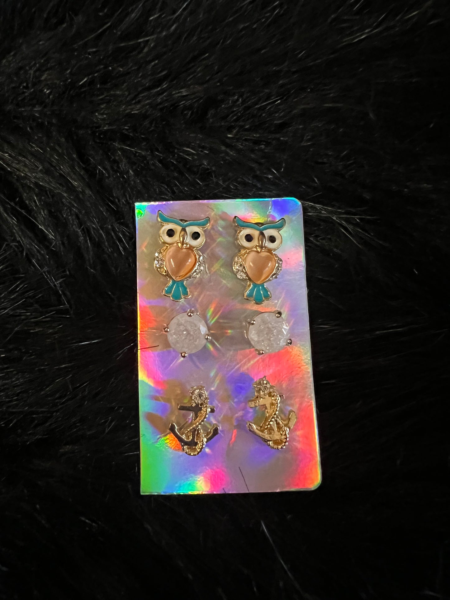 Stud Earrings (3 pairs)