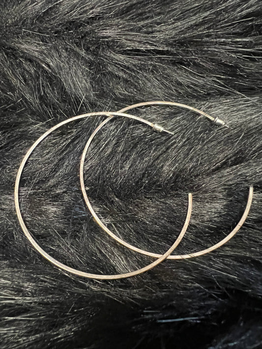 Silver Large Hoops