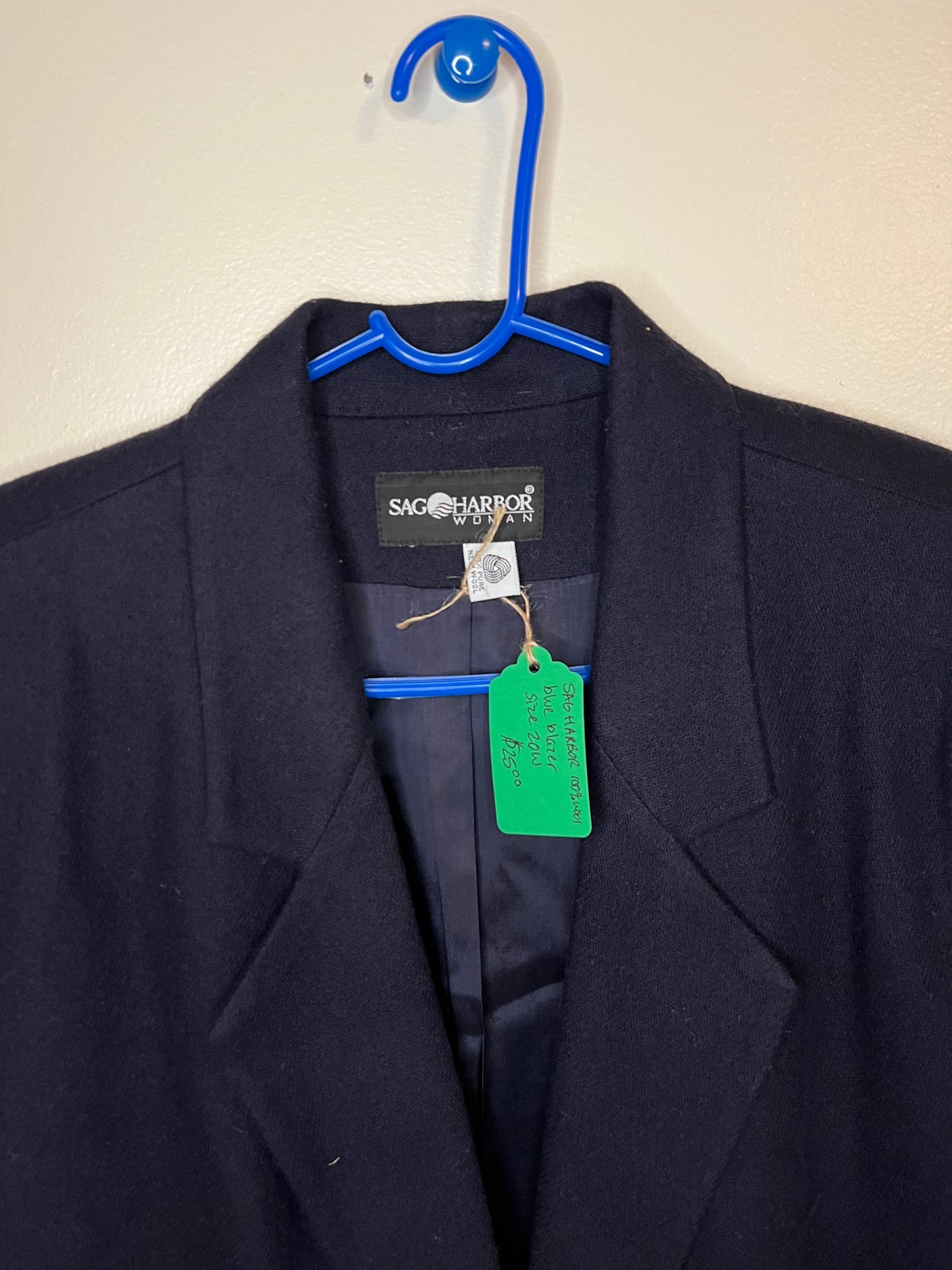 Sag Harbor Blue 100% Wool Blazer