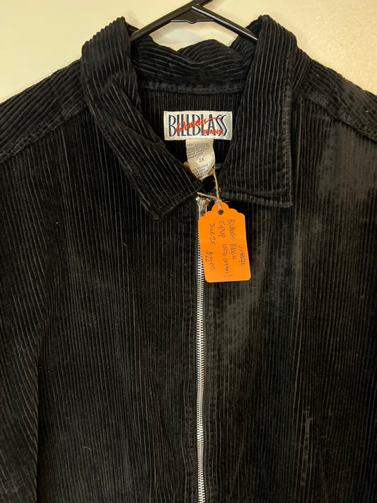 Vintage Billbass 100% Cotton Black Corduroy Jacket