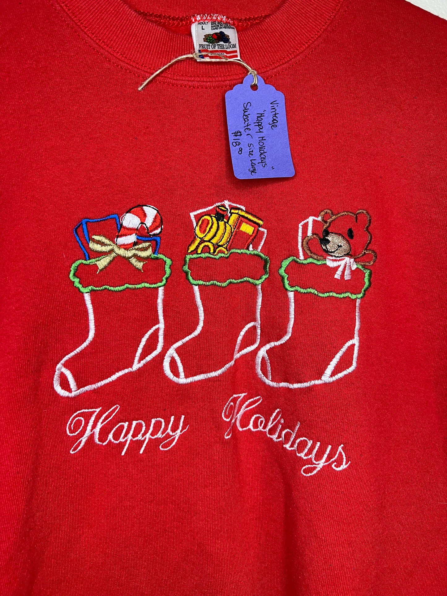 Vintage Happy Holidays Sweater