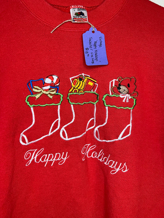 Vintage Happy Holidays Sweater