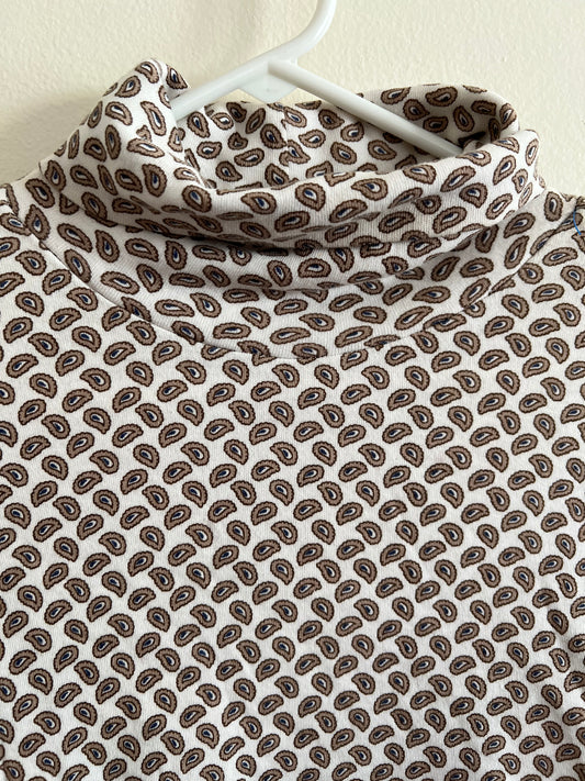 Paisley Print Turtleneck