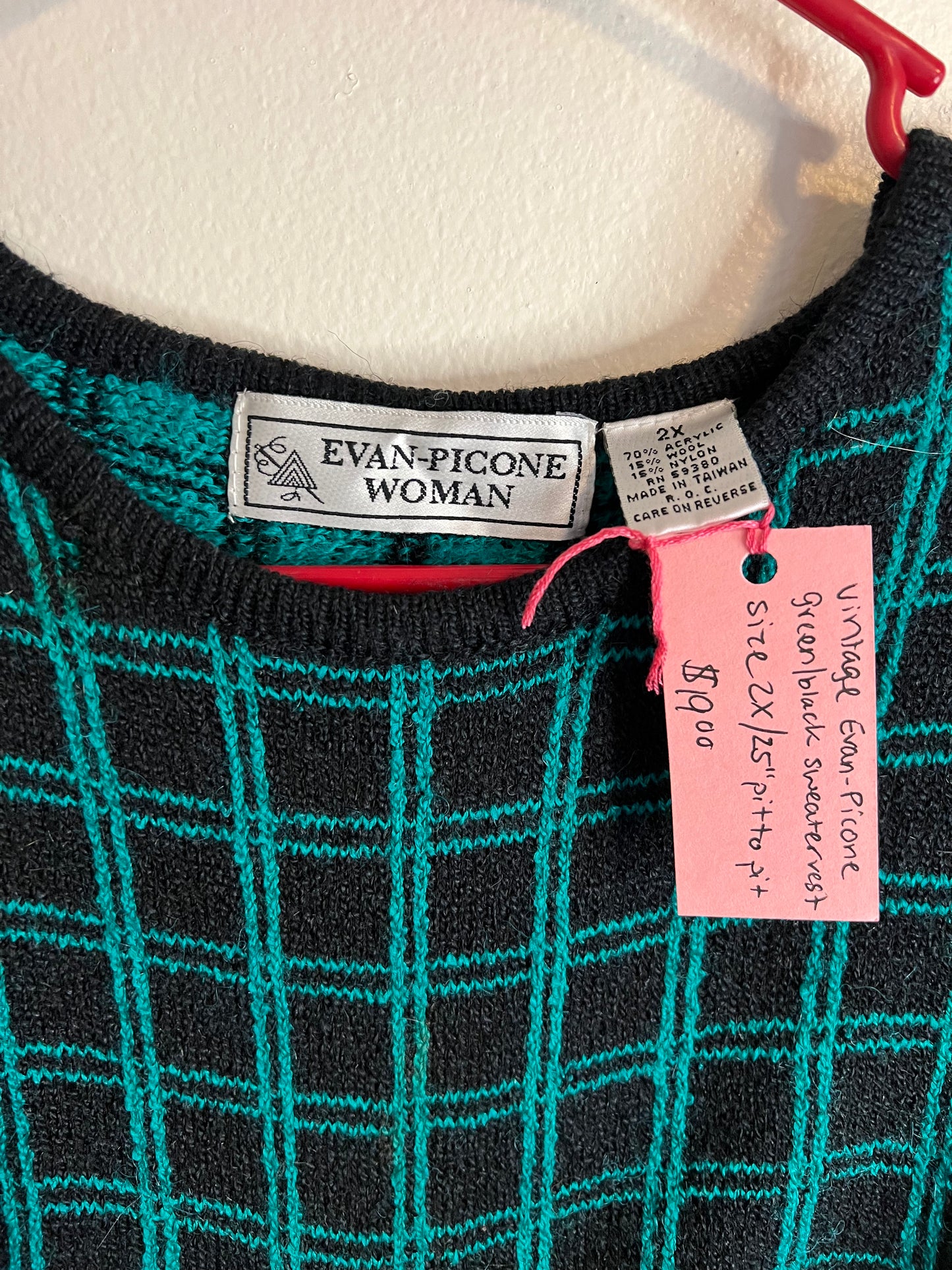 Vintage Evan Picone Wool Blend Sweater