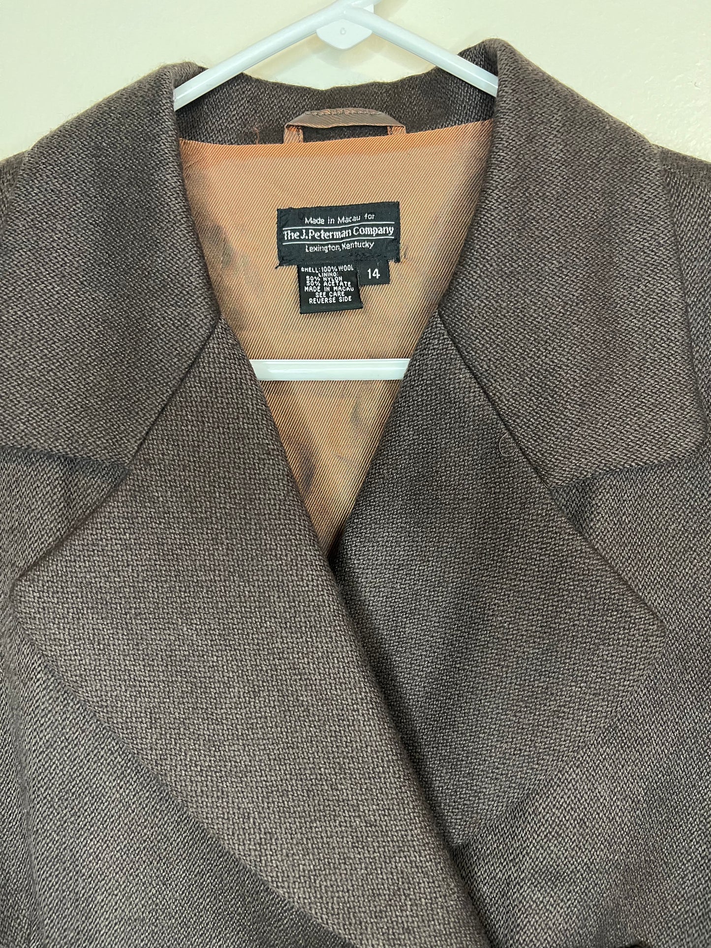 Vintage J Peterman Co. 100% Wool Blazer