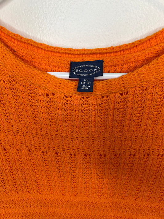 Scoop Orange Knit Dress