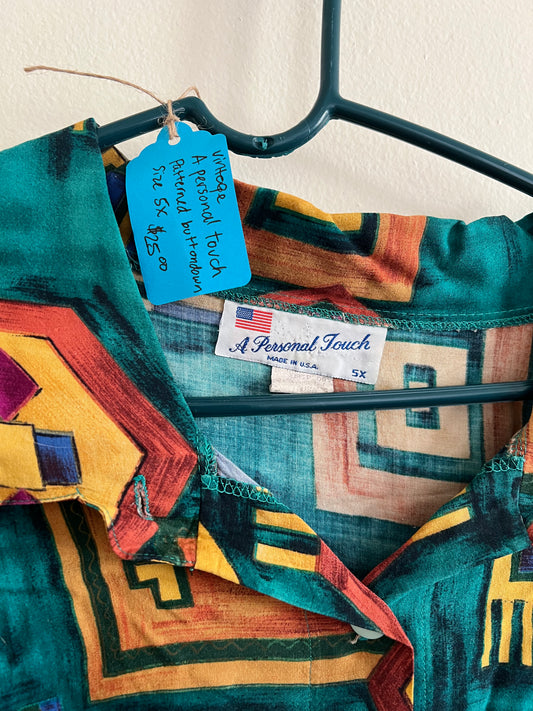 Vintage A Personal Touch Abstract Shirt