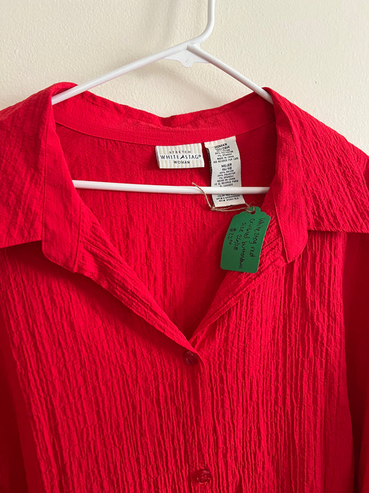 White Stag Red Textured Blouse