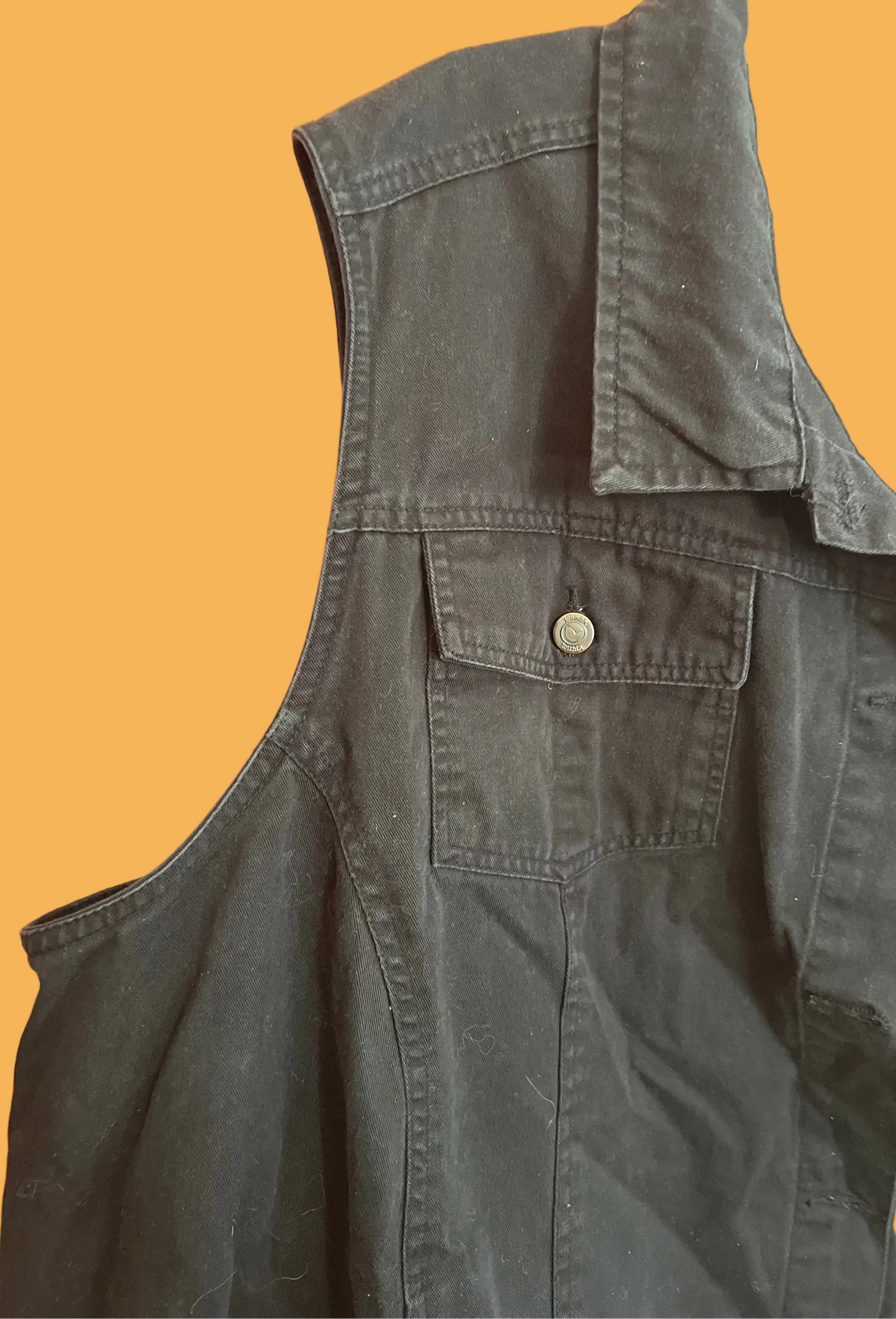 Woman Within Black Denim Vest
