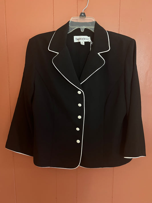 Vintage Danny & Nicole Black and White Blazer