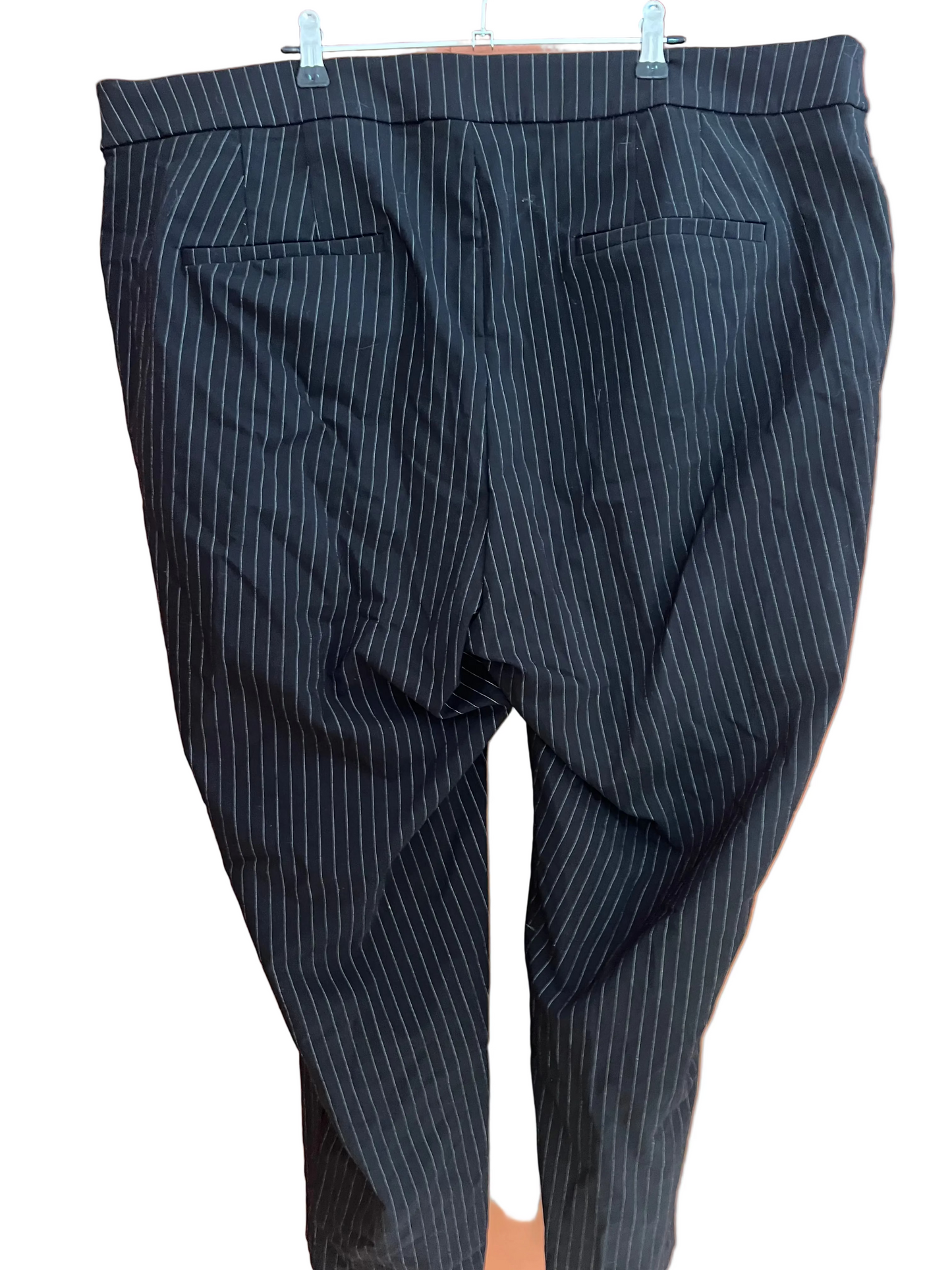 Catherines Black Pinstripe Pants