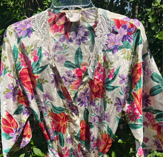 Vintage California Dynasty Floral Robe