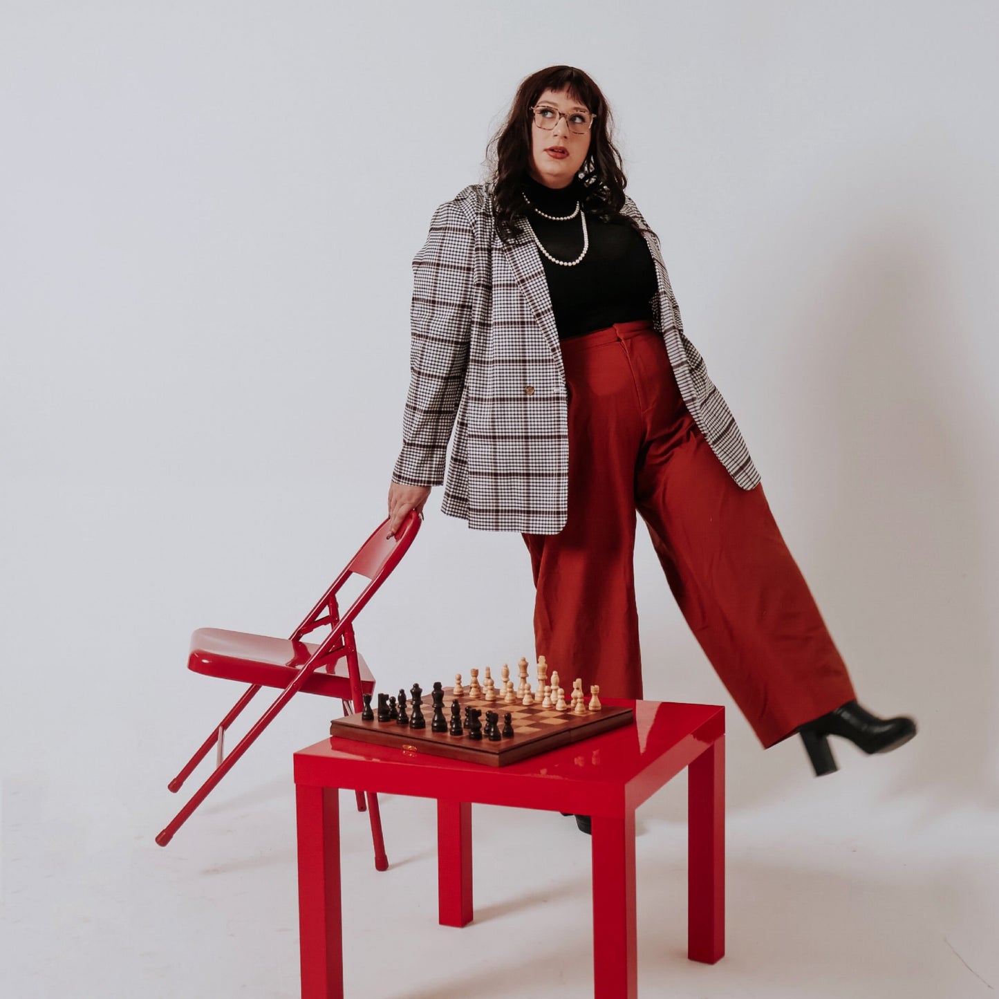 EVRI plaid Lightweight Blazer