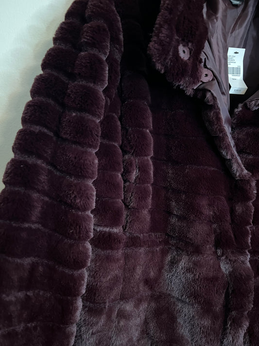 Lane Bryant Size 22/24 Purple Faux Fur Coat