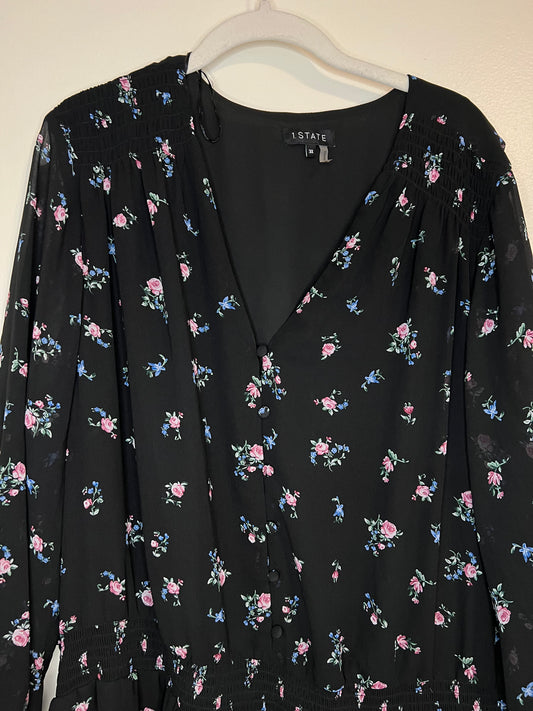 1. State Size Floral Maxi High Low Dress