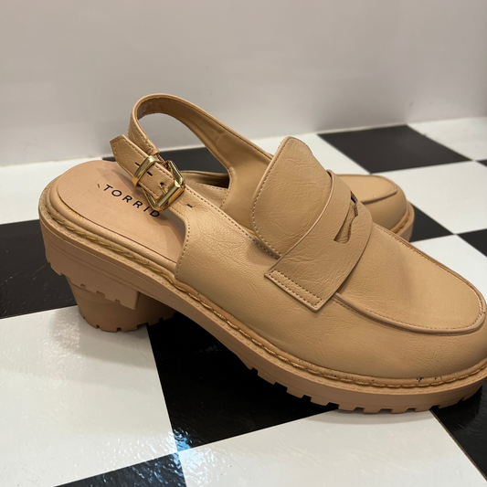 Torrid Tan Loafer Shoe W Gold Buckle Detail
