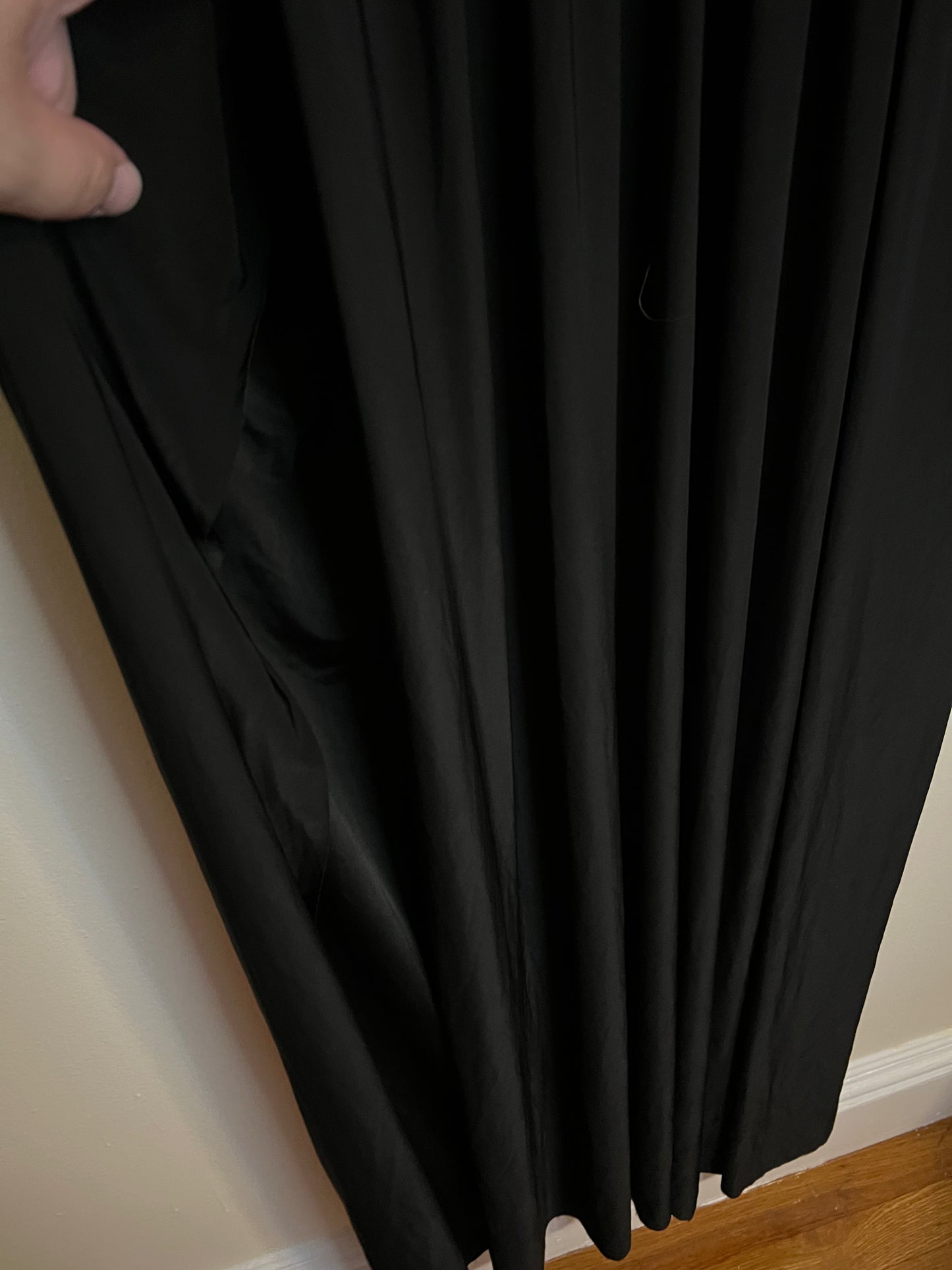 Fashion Nova Spree Black Dress With Two Slits Deep V Neck