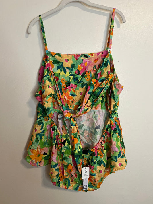 Sanctuary Floral Tank Top With Cutout And Tie Detail