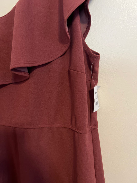 Charlotte Russe Maroon Ruffle Dress