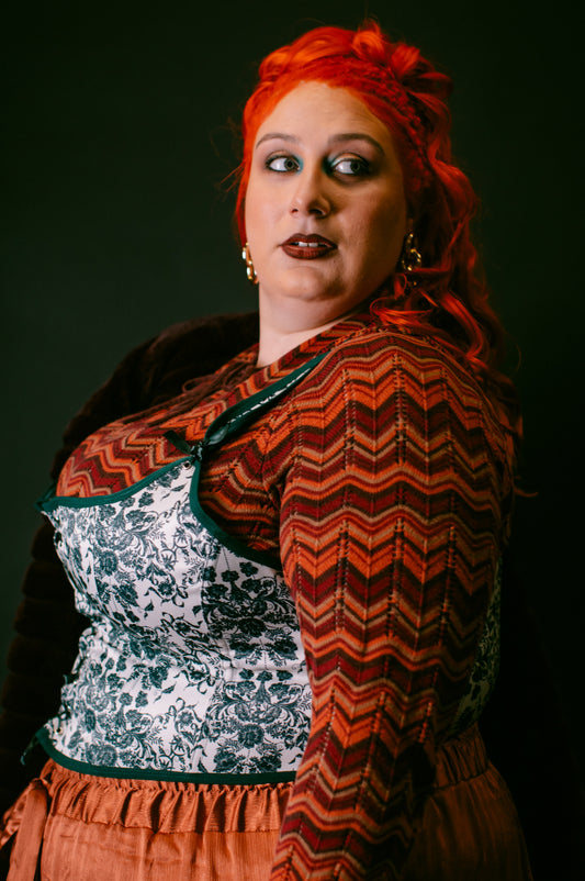 Lane Bryant Zigzag Crocheted Sweater Top
