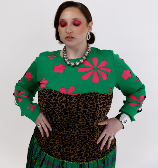 Tyler McGillivary Flower Cutout Top