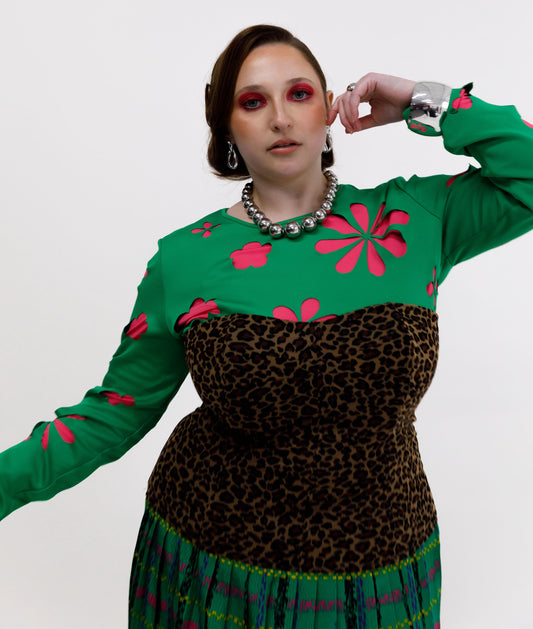 Cacique Cheetah Print Corset Top