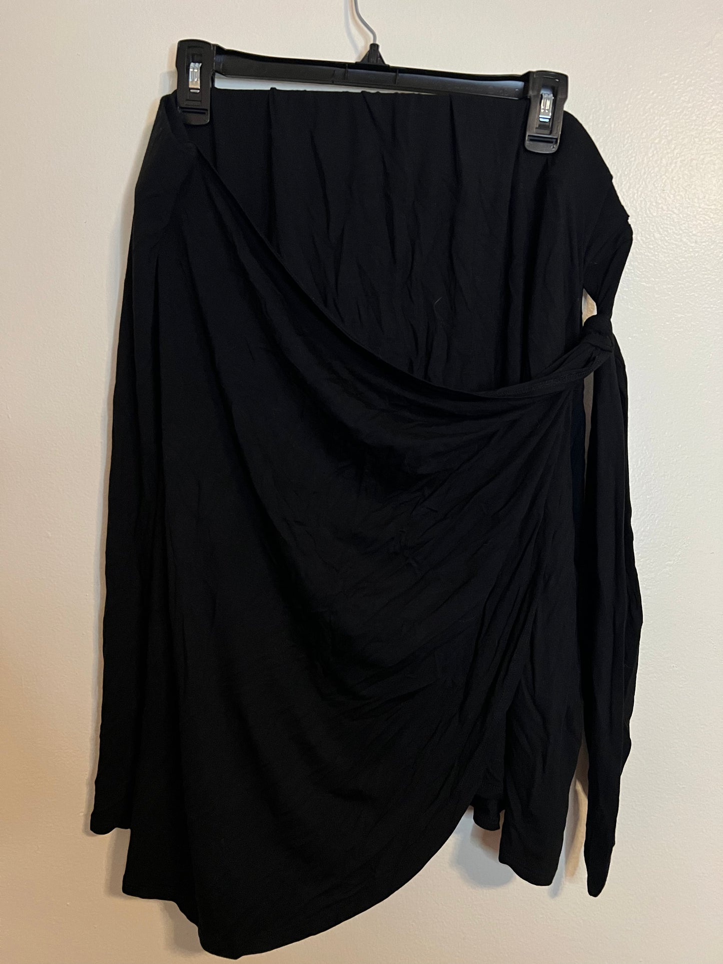 Torrid Black Faux Wrap Skirt