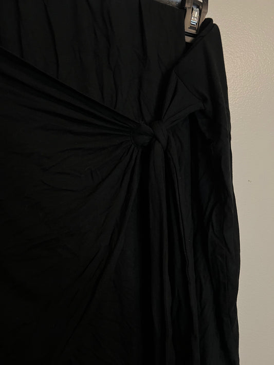 Torrid Black Faux Wrap Skirt