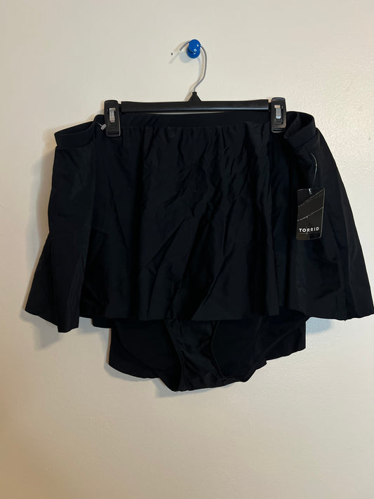 Torrid Black Bathing Suit Bottom With Skirt Detail