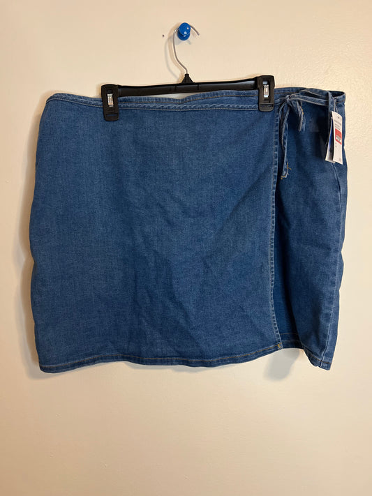 Abound Faux Wrap Denim Skirt