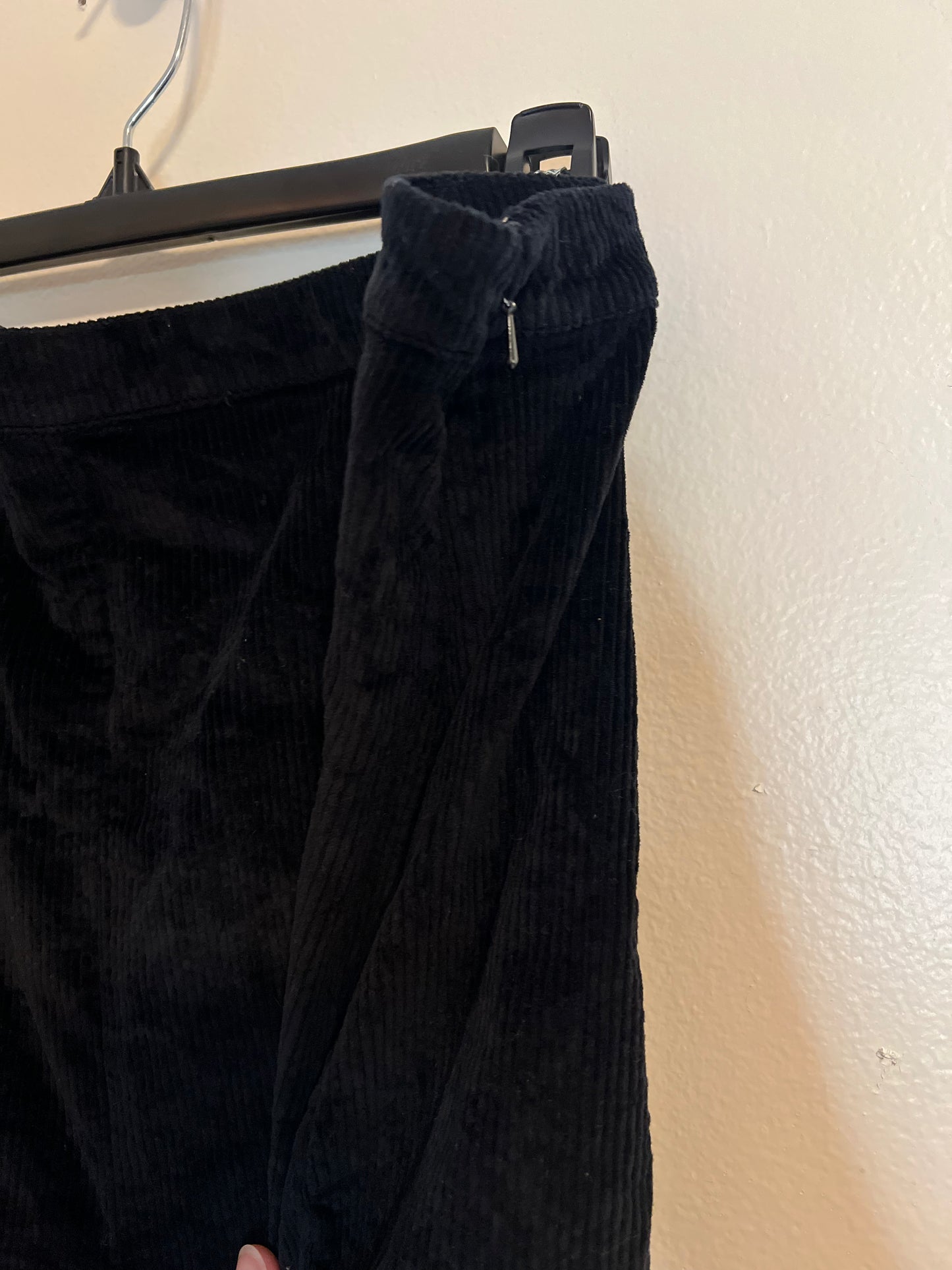 BP. Black Corduroy Wide Leg Pants With Side Zipper