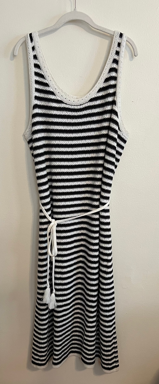 Nine West Crocheted Black and White Dress
