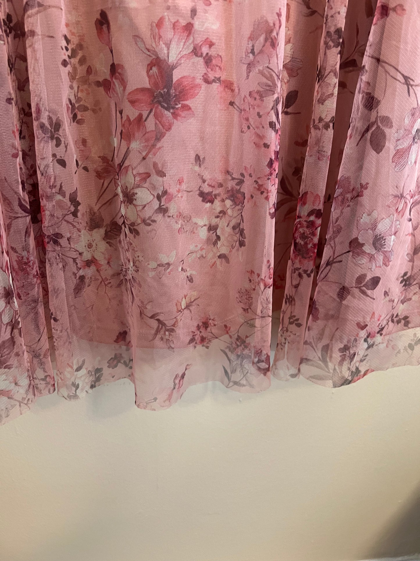 Candalite Pink Floral Mesh Dress