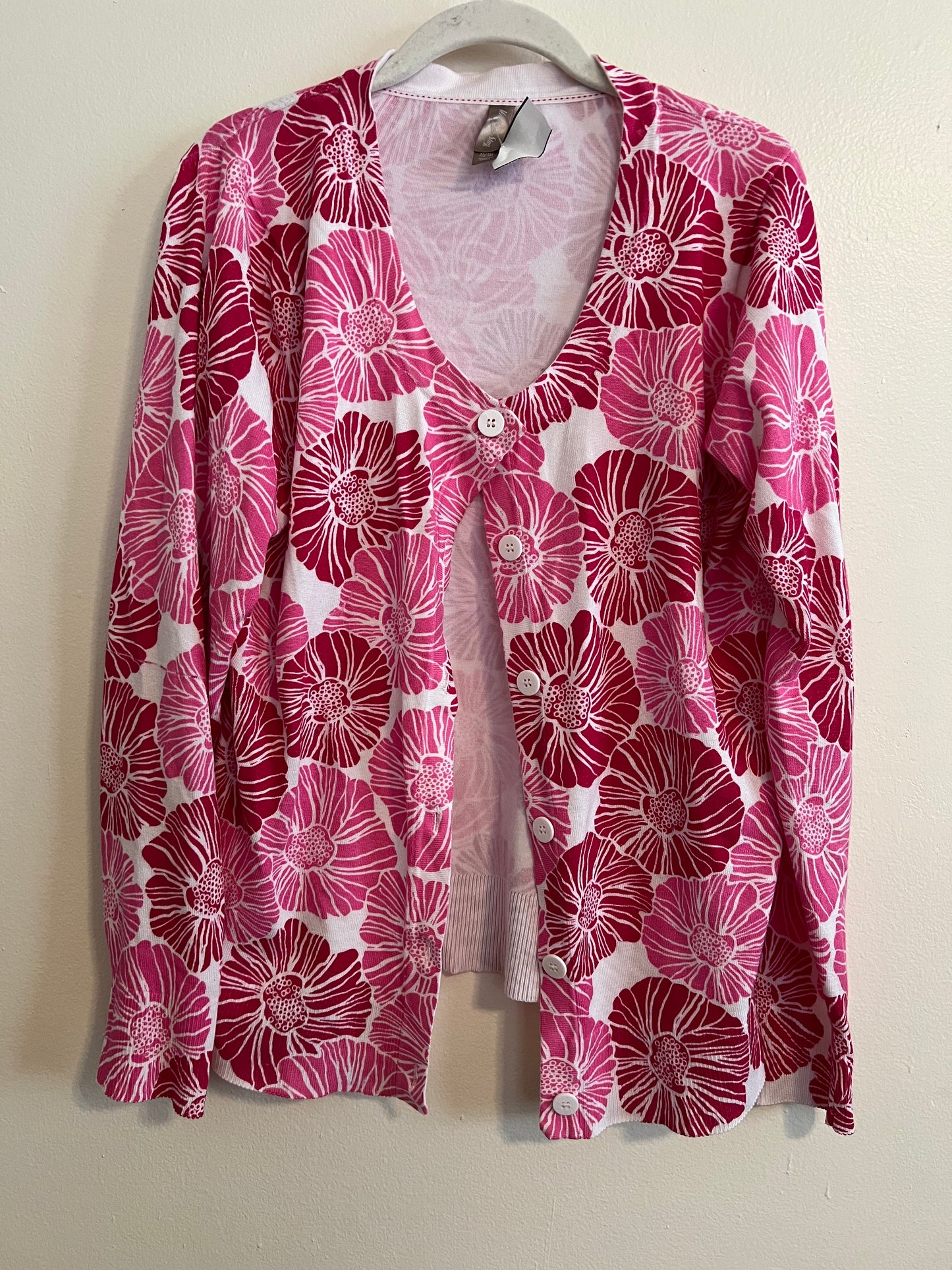 White Stag Pink Floral Cardigan