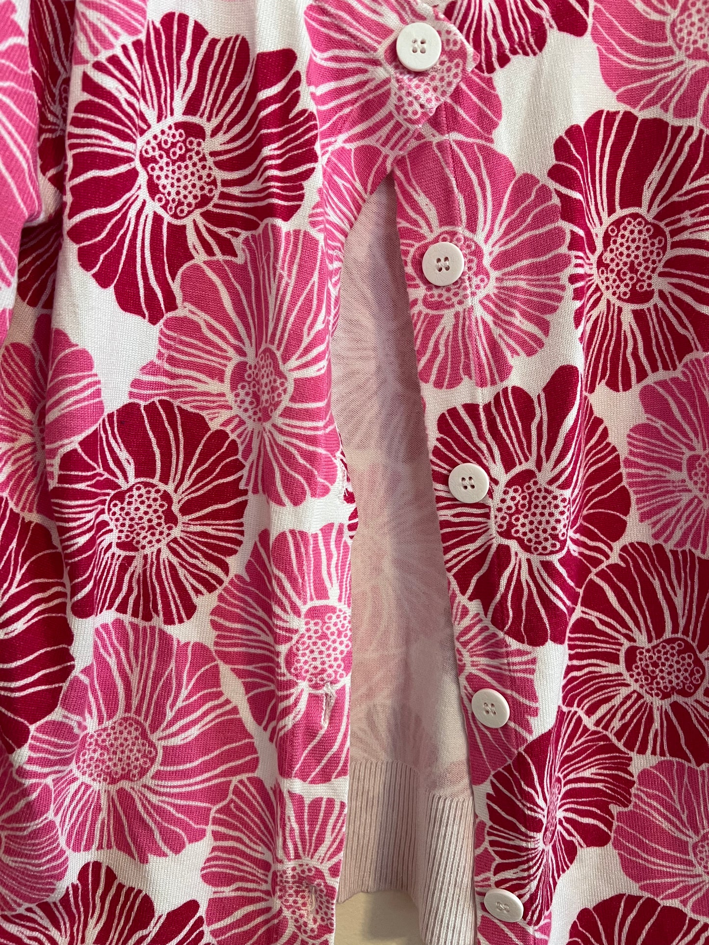 White Stag Pink Floral Cardigan